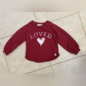 Burt's Bees Baby Red 'Loved' Long Sleeve Tee